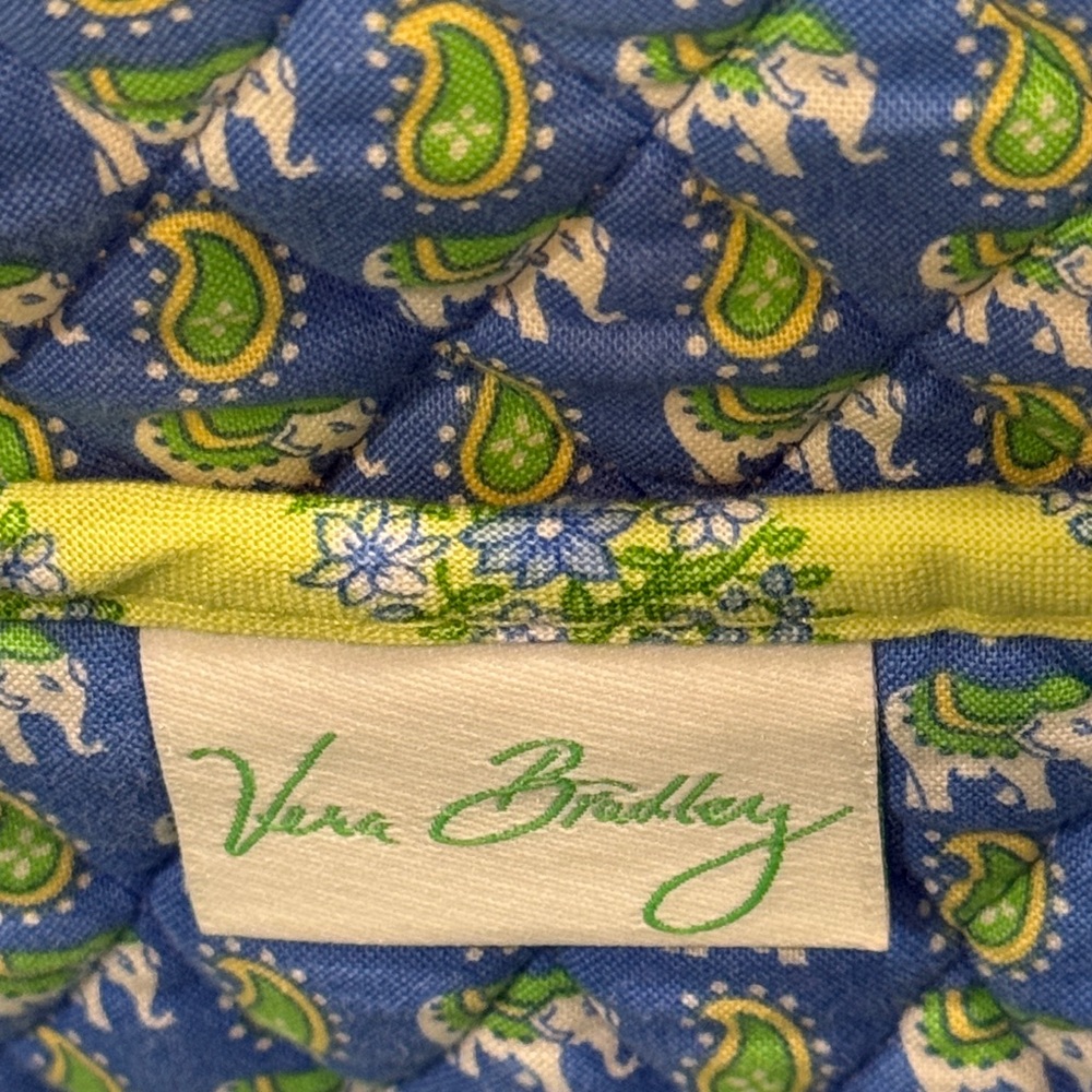 Vera Bradley Paisley Green and Blue Tote - Picture 2 of 8